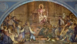 Photo originale d'une peinture d'Eugène Thiery (1875-1961) 