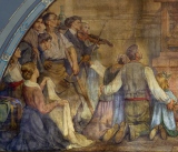 Photo originale d'une peinture d'Eugène Thiery (1875-1961) 